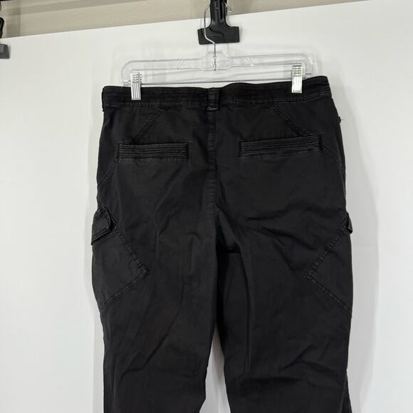 Pilcro by Anthropologie Utility Pants in Washed Black/Gray Ankle Zippers - Picture 6 of 8